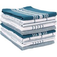KAF Home Soho Kitchen Dish Towel Set of 10 | 18 x 28 Inch Tea Towels | Soft and Absorbent Mixed Set of Flat Towels (Teal)