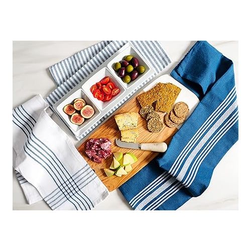  KAF Home Soho Kitchen Dish Towel Set of 10 | 18 x 28 Inch Tea Towels | Soft and Absorbent Mixed Set of Flat Towels (Teal)