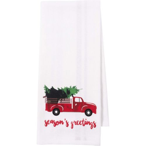  KAF Home Pantry Kitchen Holiday Dish Towel Set of 4, 100-Percent Cotton, 18 x 28-inch (Vintage Red Christmas Truck)