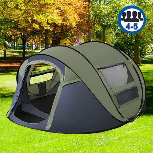  KAIDEE Portable Instant Pop Up Tent for Family Travel Beach Automatic Waterproof Easy Persons for Camping Hiking Canopy with Carry Bag Outdoor 4 Person 114.17x78.74x51.18inches