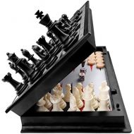 [아마존베스트]KAILE 3 in 1 Chess Checkers Backgammon Set, Magnetic Chess for Kids Adults Travel Magnet Chess with Folding Case 13