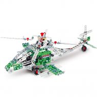 KAIM DIY Metal Model Building Kit Build and Play Toy Set STEM Learning Sets Erector Sets Kids Toys (Helicopter)