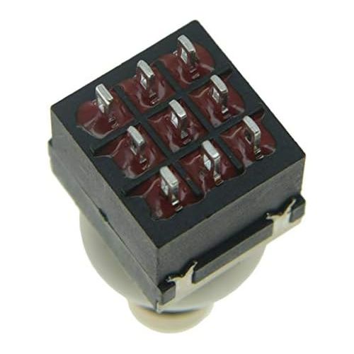  KAISH Pack of 10 Box Stomp 9 Pins 3PDT Guitar Effect Pedal Switch Push Button Footswitches True Bypass Black