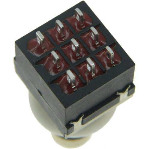  KAISH Pack of 10 Box Stomp 9 Pins 3PDT Guitar Effect Pedal Switch Push Button Footswitches True Bypass Black