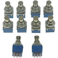 KAISH Pack of 10 Box Stomp 9 Pins 3PDT Guitar Effect Pedal Switch Push Button Foot Switch True Bypass Blue