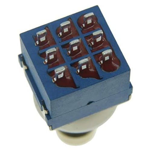  KAISH Pack of 10 Box Stomp 9 Pins 3PDT Guitar Effect Pedal Switch Push Button Foot Switch True Bypass Blue