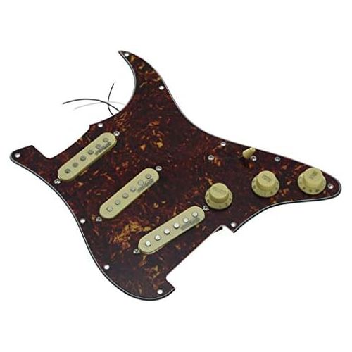  KAISH Vintage Tortoise Loaded Electric Guitar Pickguard Prewired Pickguard with Wilkinson Pickups for Fender Strat Made In USA or Mexico