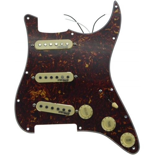  KAISH Vintage Tortoise Loaded Electric Guitar Pickguard Prewired Pickguard with Wilkinson Pickups for Fender Strat Made In USA or Mexico