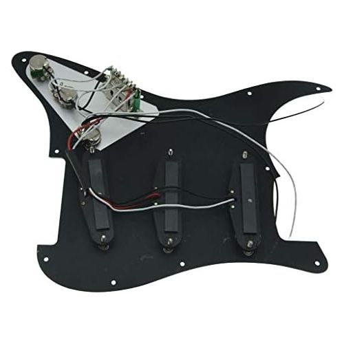  KAISH Black Pearl Loaded Electric Guitar Pickguard Prewired Pickguard with Wilkinson Pickups for Fender Strat Made In USA or Mexico