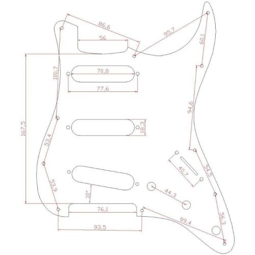  KAISH Black Pearl Loaded Electric Guitar Pickguard Prewired Pickguard with Wilkinson Pickups for Fender Strat Made In USA or Mexico