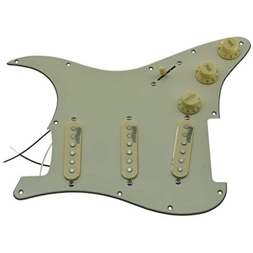  KAISH Aged White Loaded Electric Guitar Pickguard Prewired Pickguard with Wilkinson Pickups for Fender Strat Made In USA or Mexico