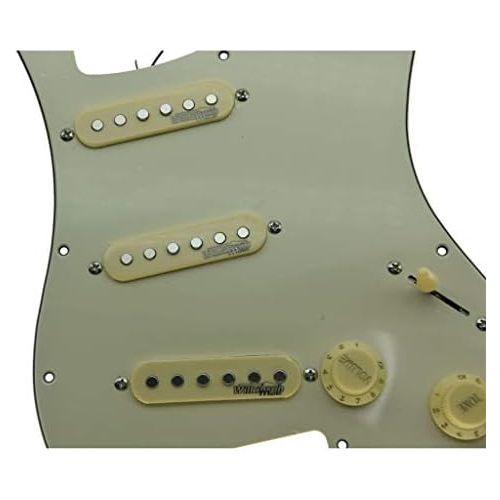  KAISH Aged White Loaded Electric Guitar Pickguard Prewired Pickguard with Wilkinson Pickups for Fender Strat Made In USA or Mexico