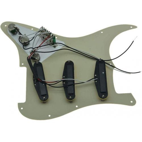  KAISH Aged White Loaded Electric Guitar Pickguard Prewired Pickguard with Wilkinson Pickups for Fender Strat Made In USA or Mexico