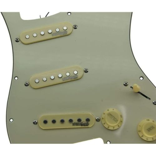  KAISH Aged White Loaded Electric Guitar Pickguard Prewired Pickguard with Wilkinson Pickups for Fender Strat Made In USA or Mexico