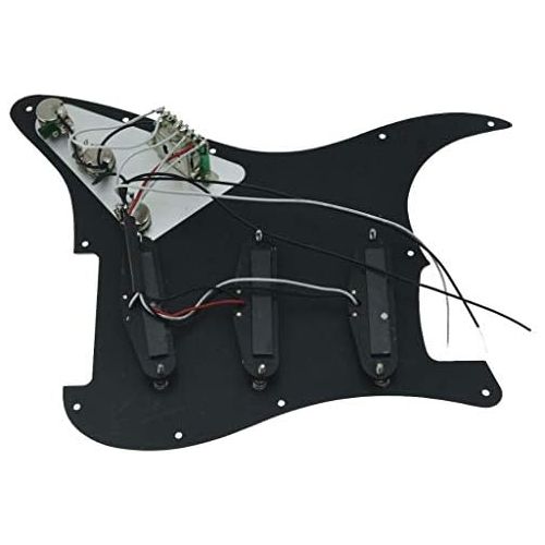  KAISH Black 3Ply Loaded Electric Guitar Pickguard Prewired Pickguard with Wilkinson Pickups for Fender Strat Made In USA or Mexico