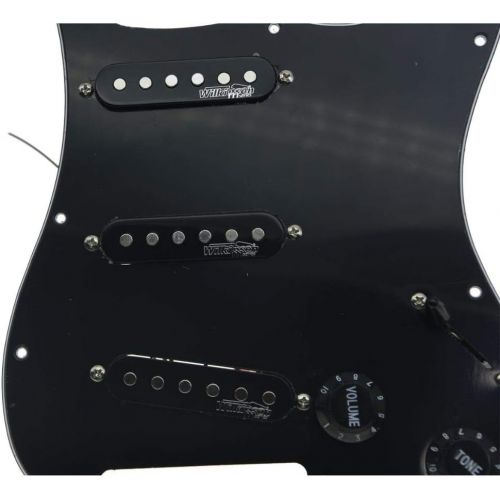  KAISH Black 3Ply Loaded Electric Guitar Pickguard Prewired Pickguard with Wilkinson Pickups for Fender Strat Made In USA or Mexico