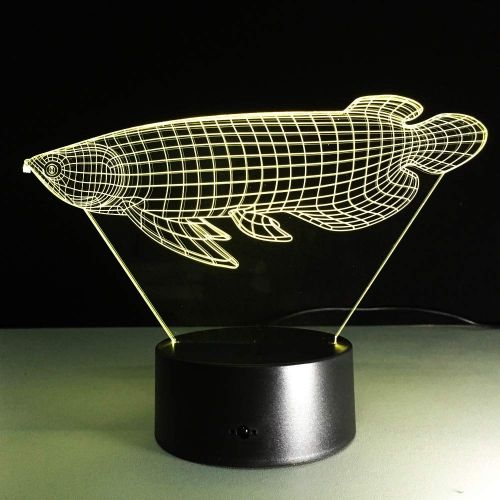  KAIYED 3D Night Light Fish 3D Led Lamp USB Night Light with Remote Touch Table Lamp 3D Illusion Led Atmosphere Mood Lamp