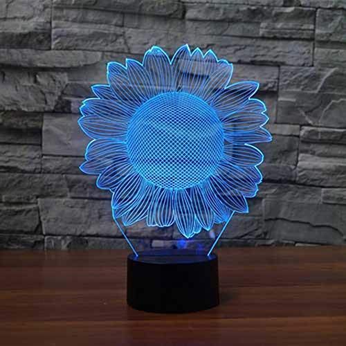  KAIYED 3D Night Light Colorful Japanese Decyl Shape 3D Led Night Light Optical Illusion USB Table Touch Base 3D Mood Lamp for Friend Best Gift