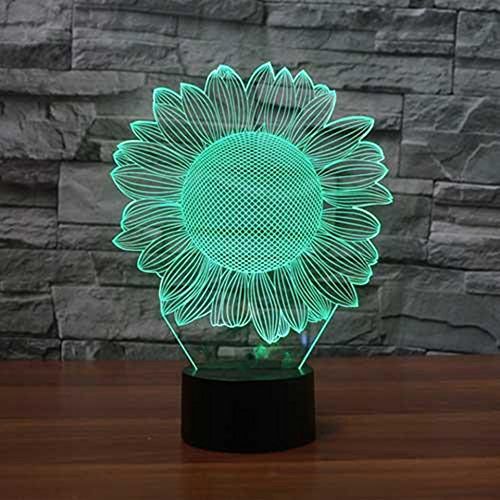  KAIYED 3D Night Light Colorful Japanese Decyl Shape 3D Led Night Light Optical Illusion USB Table Touch Base 3D Mood Lamp for Friend Best Gift