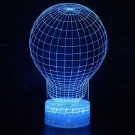 KAIYED Decorative Table Lamp Light Bulb Theme 3D Lamp Led Night Light 7 Color Change Touch Mood Lamp Christmas Present