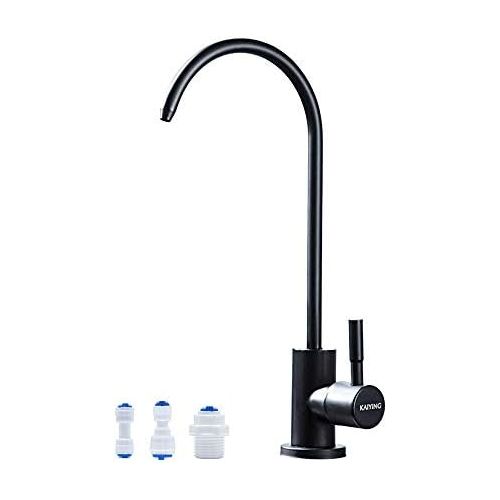  KAIYING RO Water Faucet, Lead-Free Pur Water Filter Faucet for most Reverse Osmosis Units, Kitchen Bar Sink Drinking Water Purifier Faucet, SUS304 Stainless Steel, Black