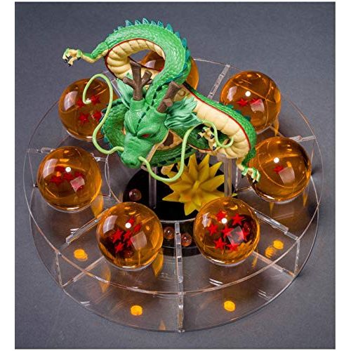  KAKALIN New Dragon Ball Z Shenron Action Figures Great Gift with Dragon 15cm + 7pcs Crystal Ball 3.5cm + Shelf Ball