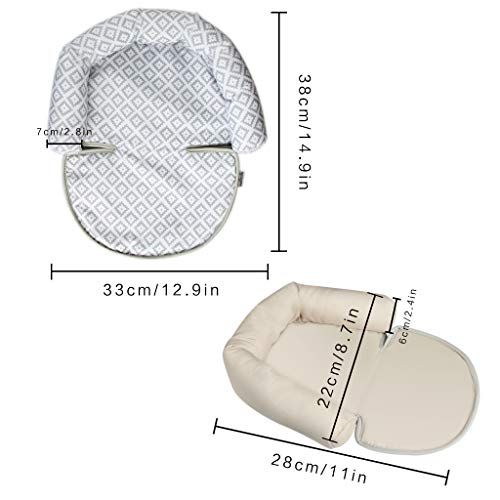  [아마존베스트]KAKIBLIN Soft Head Neck Support Cushion Pillow for Car Seat,Pushchair,Baby Carrier (Grey)