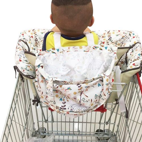  [아마존베스트]KAKIBLIN Portable Shopping Trolley Cover for Baby Toddler 2 in 1 Highchair Cover Universal Size Machine...