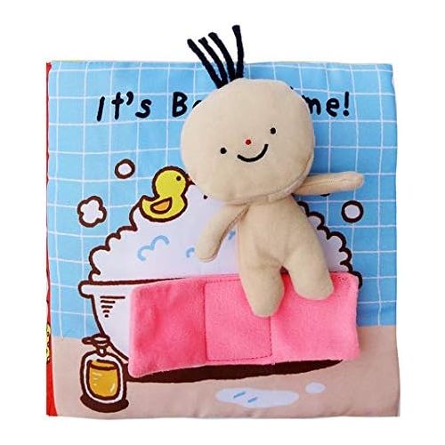  KAKIBLIN Baby Cloth Book, Non-Toxic Fabric Book for Baby, Soft Cloth Book First Year, 3D Design Crinkly Book for Baby, Perfect Shower Toys for Babies, Toddlers, Early Learning Educ