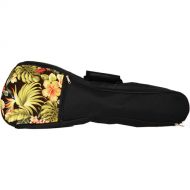 KALA Hawaiian Accent Padded Bag for Concert Ukulele (Floral)