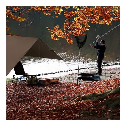  KALINCO Waterproof Camping Tarp Tent Hammock Rain Fly, 10X10FT/10X15FT, Mutifunctional Tent Footprint Lightweight Tarp for Camping, Hiking and Survival Shelter