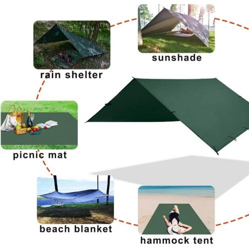  KALINCO 10X10FT/10X15FT,tarp Tent,Picnic mat tarp Tent Days Exchange Service Warranty, pu Waterproof Camping tarp Tent rain Fly Picnic mat Survival shelter Sunshade