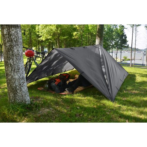  KALINCO 10X10FT/10X15FT,Tent Tarp,Picnic Mat Camping Tarp Tent Hammock Tarp, pu Waterproof Camping tarp Tent Rain Fly Picnic Mat Survival Shelter Sunshade