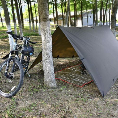  KALINCO 10X10FT/10X15FT,Tent Tarp,Picnic Mat Camping Tarp Tent Hammock Tarp, pu Waterproof Camping tarp Tent Rain Fly Picnic Mat Survival Shelter Sunshade