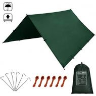 KALINCO 10X10FT/10X15FT,Tent Tarp,Picnic Mat Camping Tarp Tent Hammock Tarp, pu Waterproof Camping Tarp Tent Rain Fly Picnic Mat Survival Shelter Sunshade