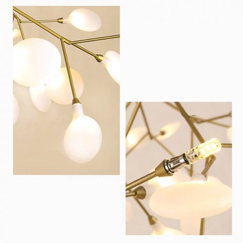  KALRI Modern Sputnik Firefly Chandelier Pendant Lighting Fixture Ceiling Light G4 Light (23.6X22- 36Heads)