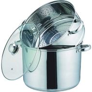 [아마존베스트]Kamberg 0008073 3-in-1 Couscous-/Dampfkochtopf, Durchmesser 28 cm, 12 Liter, hochwertiger Edelstahl, Glasdeckel, fuer alle Herdarten geeignet, auch Induktion