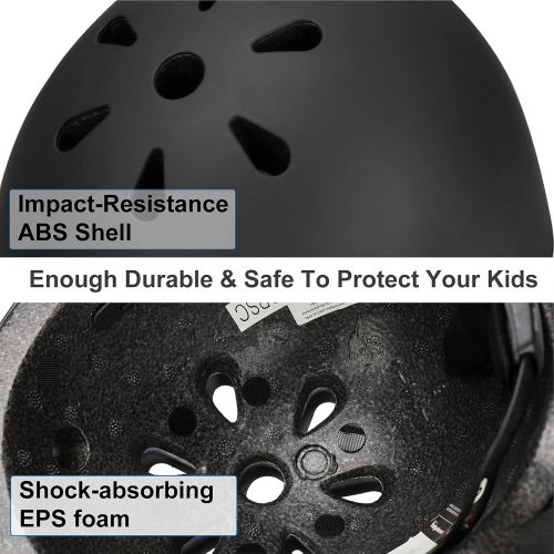  KAMUGO Kids Adjustable Bike Helmet, Suitable for Toddler Age 2-14 Boys Girls, Multi-Sports Cycling Skating Scooter Helmet, 2 Sizes