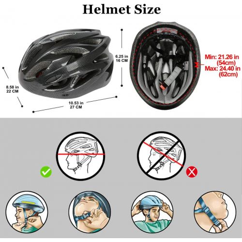  KAMUGO Adult Bike Bicycle Helmets for Women Men, Safety Breathable Lightweight Cycling Helmet with Detachable Visor for Multi-Sports