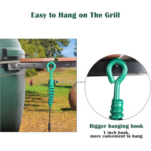  KAMaster Upgrade Ash Tool Poker,Non Welding Ash Rake Big Green Egg Accessories Kamado Joe Ash Removal Tool Charcoal Smoker Wood Burning Stove Ash Rake Grill Poker Cleaning Tools(18