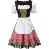 KANCY KOLE Womens Oktoberfest Dress Costume German Dirndl Dress 2 Pieces for Bavarian Carnival