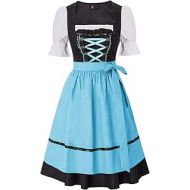 할로윈 용품KANCY KOLE Womens German Dirndl Dress Bavarian Oktoberfest Costumes Beer Maid Dresses for Halloween Carnival