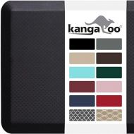 KANGAROO Thick Ergonomic Anti Fatigue Cushioned Kitchen Floor Mats, Standing Office Desk Mat, Waterproof Scratch Resistant Topside, Supportive All Day Comfort Padded Foam Rugs, 39x20, Black