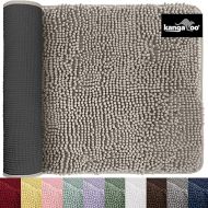 KANGAROO Luxury Chenille Bath Rug, Extra Soft and Absorbent Shaggy Kids Bathroom Rugs, Machine Wash Mat, Strong Underside, Plush Carpet Mats for Tub, Shower, Bathtub and Bath Room, 24x17, Beige