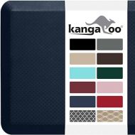 KANGAROO Thick Ergonomic Anti Fatigue Cushioned Kitchen Floor Mats, Standing Office Desk Mat, Waterproof Scratch Resistant Topside, Supportive All Day Comfort Padded Foam Rugs, 70x24, Navy