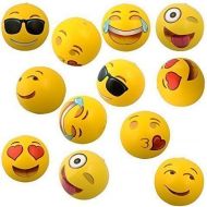 Kangaroo Emoji Universe: 12 Emoji Inflatable Beach Balls, 12-Pack