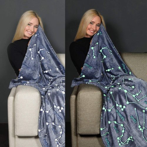  [아마존 핫딜] [아마존핫딜]Kanguru Glow in The Dark Constellation Blanket, Gifts for Teens Kids Women Girls Best Friend