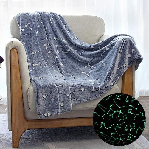  [아마존베스트]Kanguru Glow in The Dark Constellation Blanket, Christmas Thanksgiving Blanket Gifts for Birthday Kids Women Girls Boy Best Friend