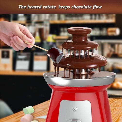  [아마존베스트]KAPAS Stainless Steel Chocolate Fondue Fountain, 3 Tiers Assembled, Perfect for Kids Party, Holidays(Suggest Chocolate Sauce)