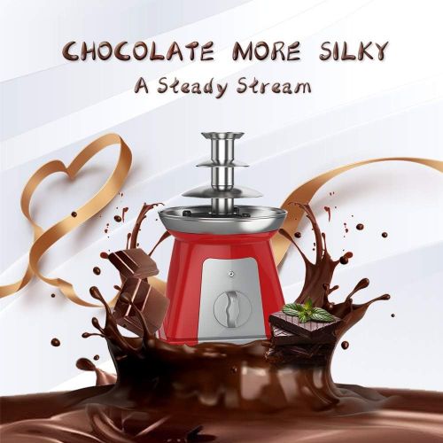  [아마존베스트]KAPAS Stainless Steel Chocolate Fondue Fountain, 3 Tiers Assembled, Perfect for Kids Party, Holidays(Suggest Chocolate Sauce)